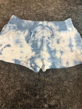 SO Light Blue & White Tie-Dye Athletic Lounge Shorts